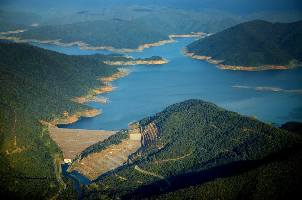 Aerial view of Dartmouth Dam